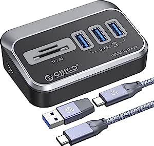 桌上集線器|ORICO USB 3.0 集線器、USB 集線器夾、鋁製4 埠 USB 分配器,。